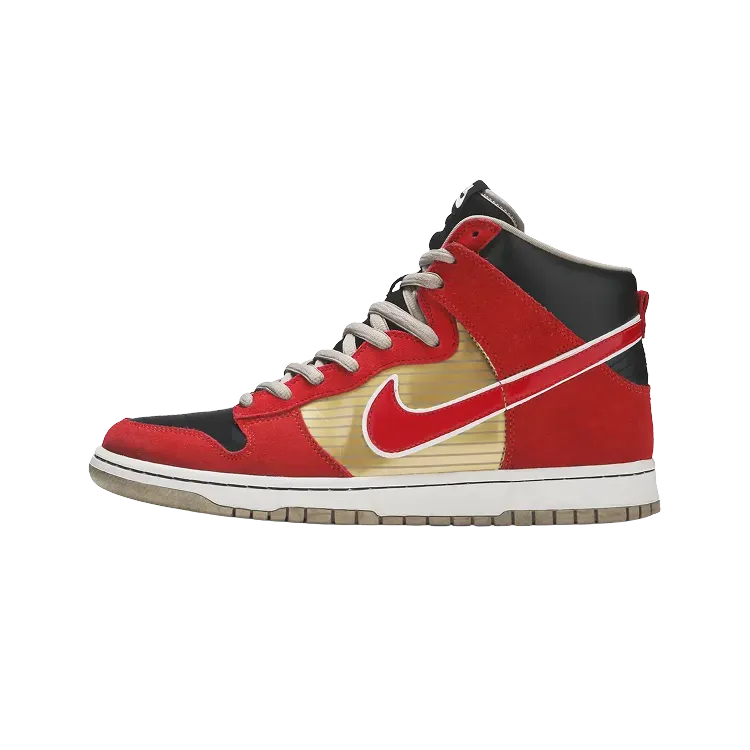 Nike SB Dunk High Pro Tecate Metallic Gold Sport Red