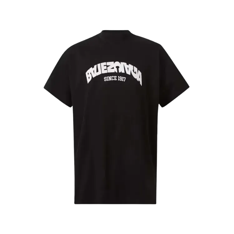 Camiseta Balenciaga Back Flip Logo Black
