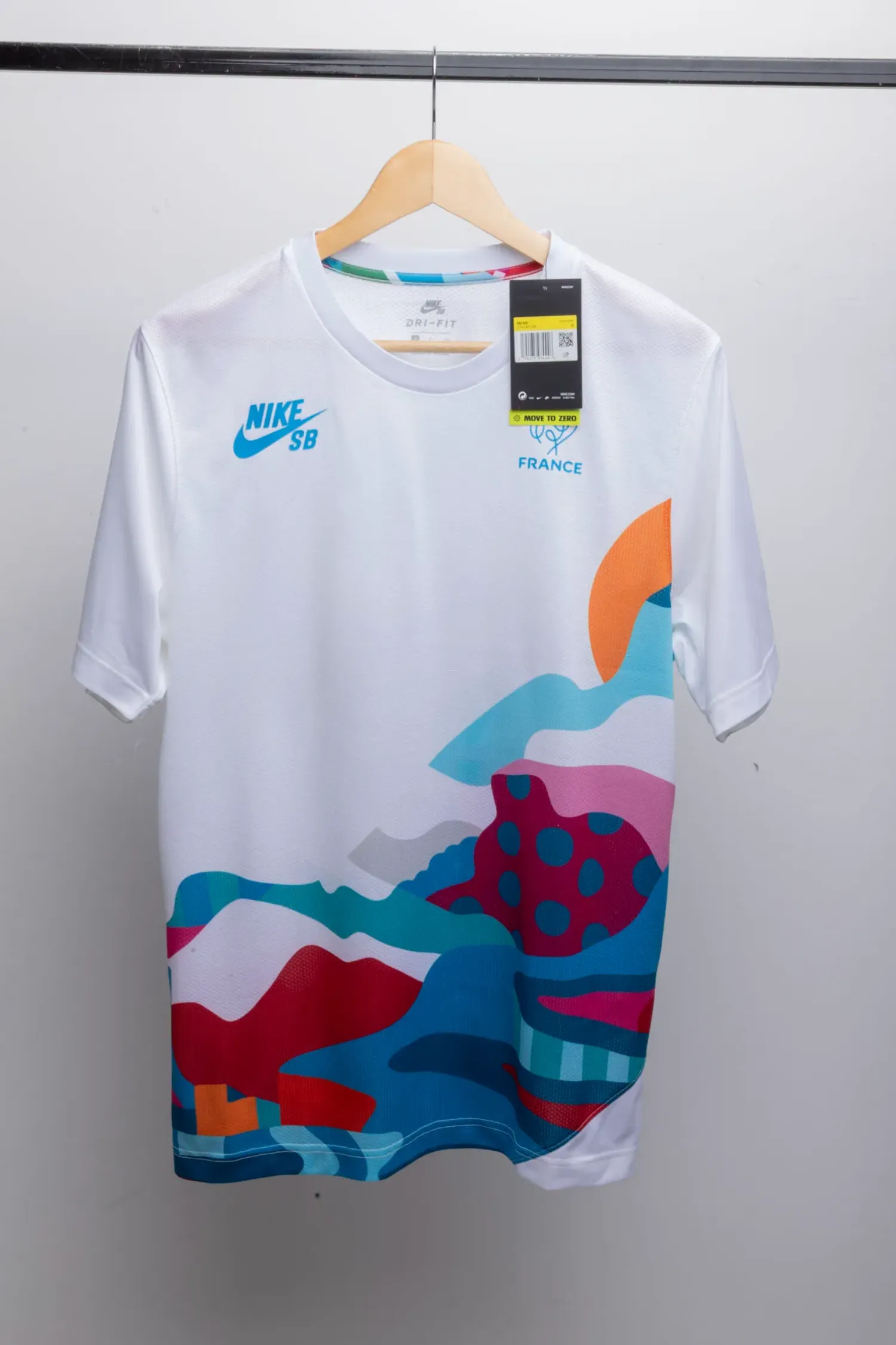 Parra x Nike Camiseta SB France Skate Jersey White — G, Novo