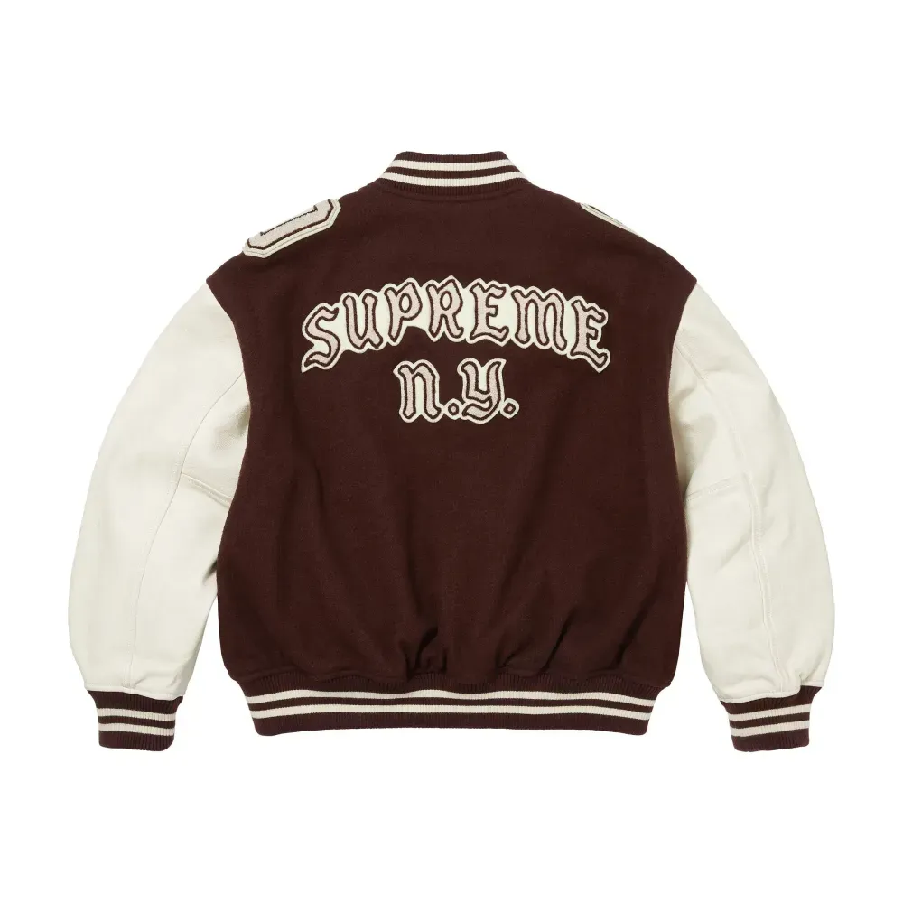Jaqueta Supreme Captains Varsity Brown FW26-W1 - Droper