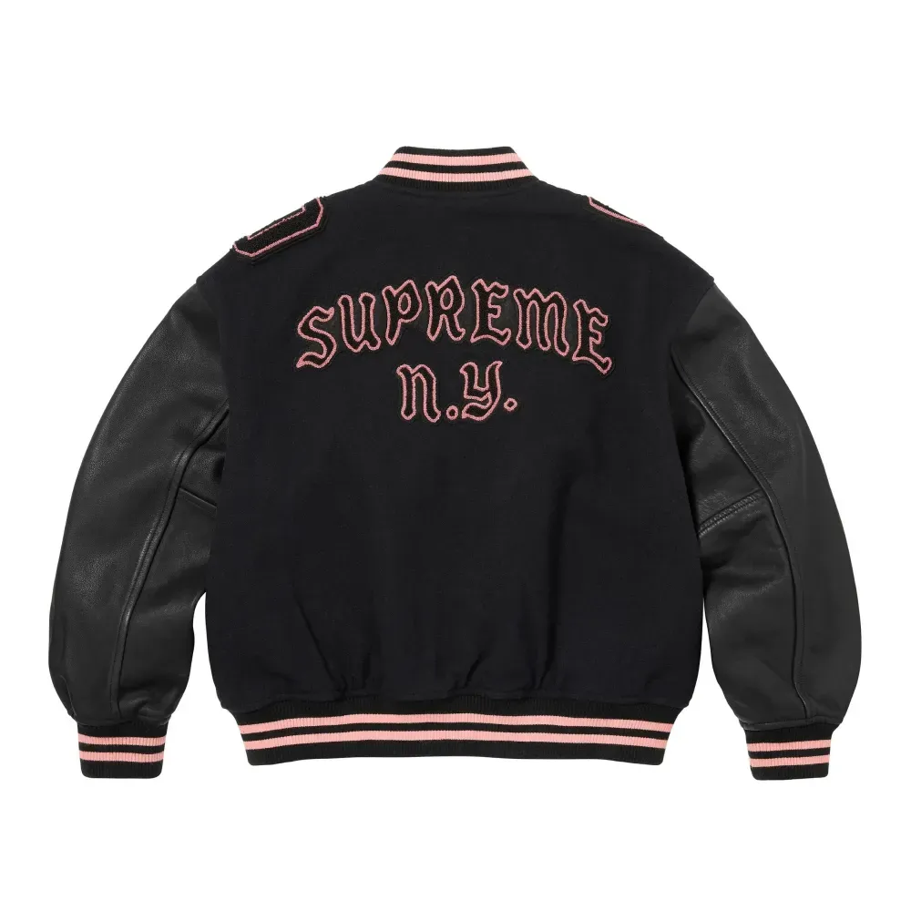 Jaqueta Supreme Captains Varsity Black FW26-W1 - Droper