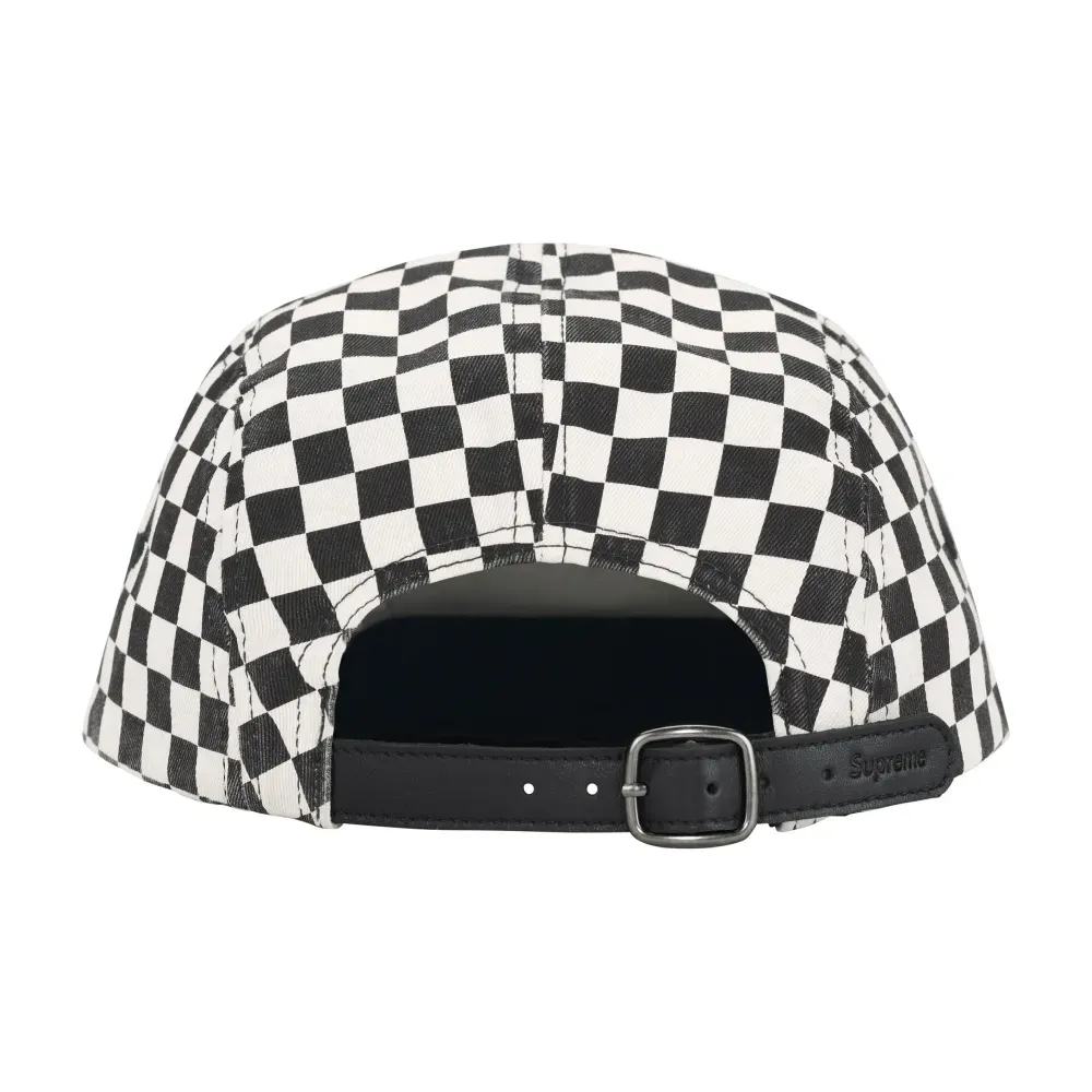 Boné Supreme Washed Chino Twill Camp Checkerboard FW26-W1 - Droper