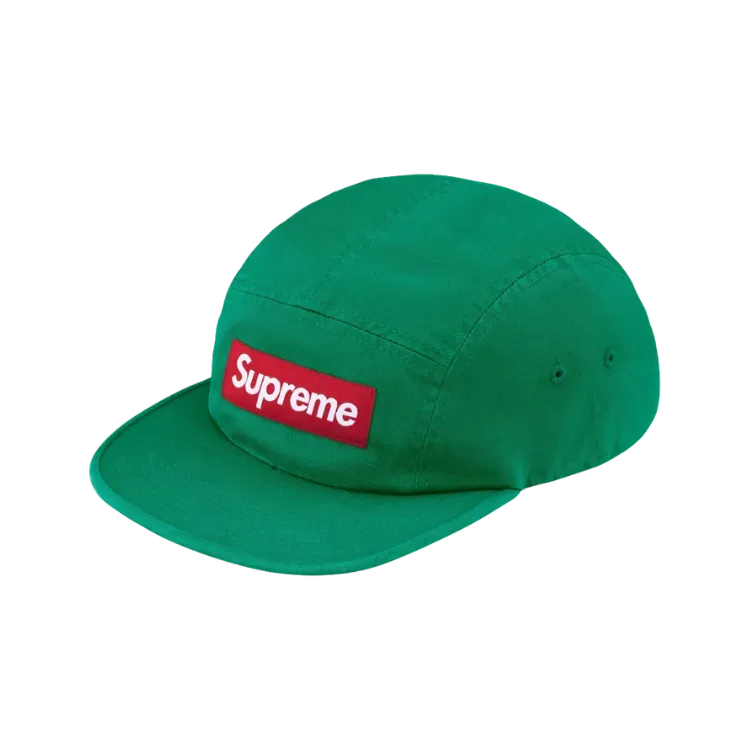 Boné Supreme Washed Chino Twill Camp Green FW26-W1 - Droper
