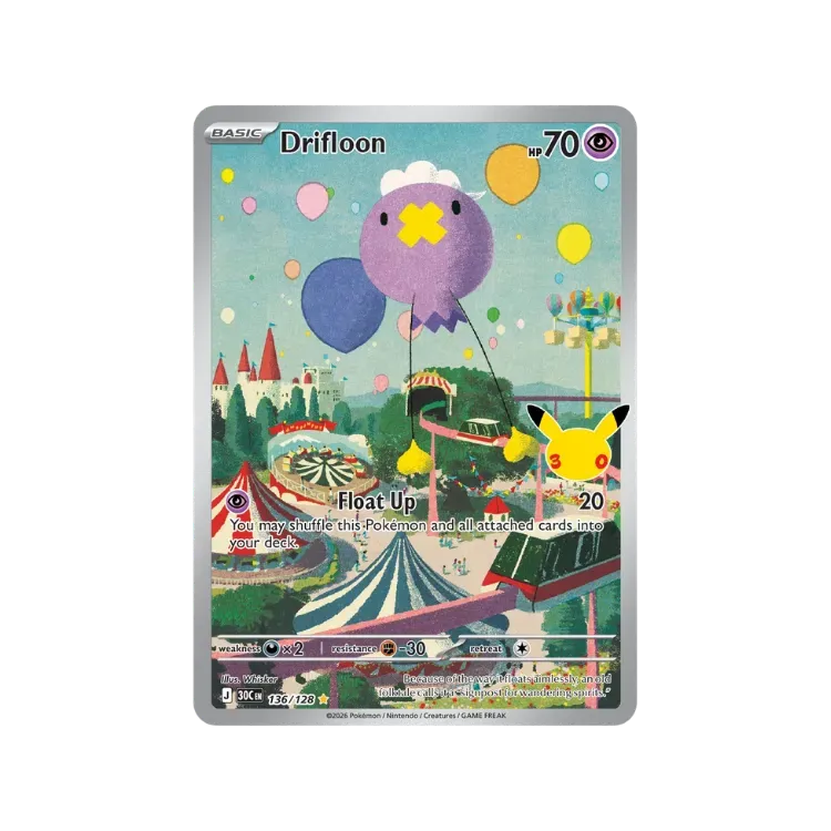 Drifloon (136/128) Celebração de 30 Anos Pokémon TCG