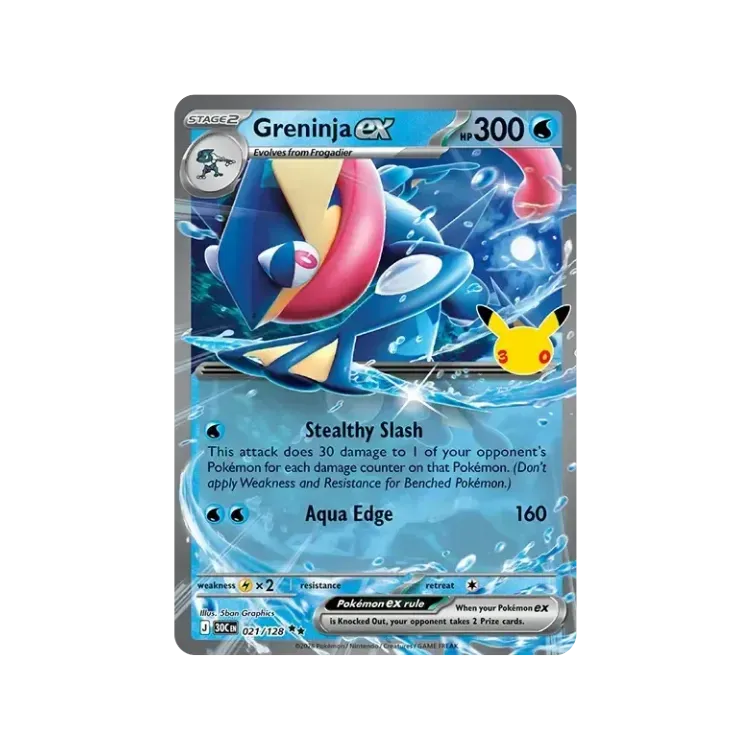 Greninja ex (21/128) Celebração de 30 Anos Pokémon TCG