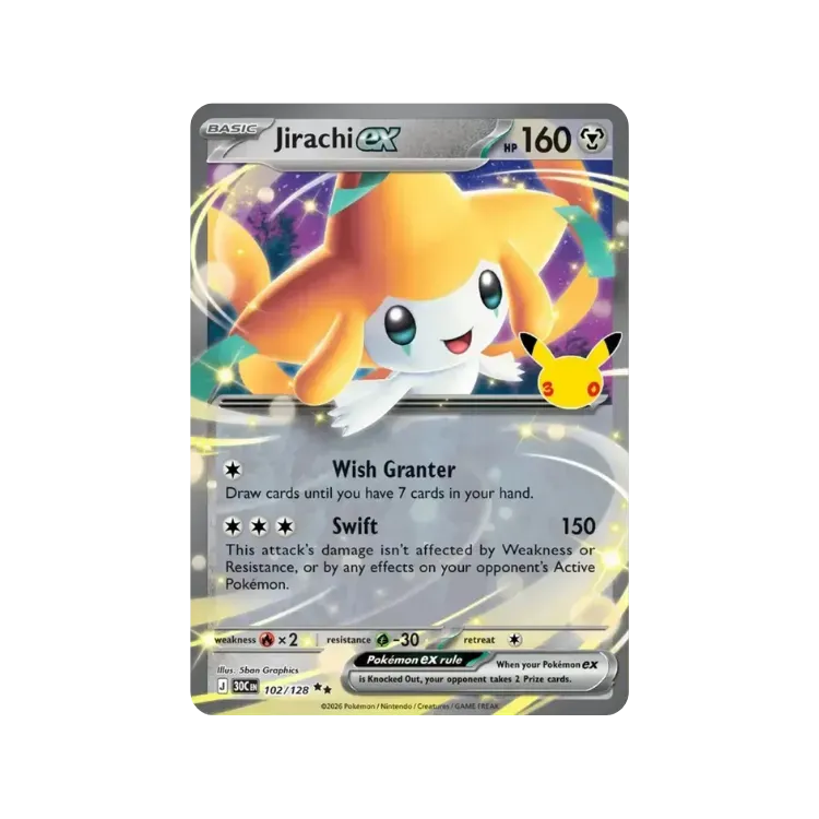 Jirachi ex (102/128) Celebração de 30 Anos Pokémon TCG