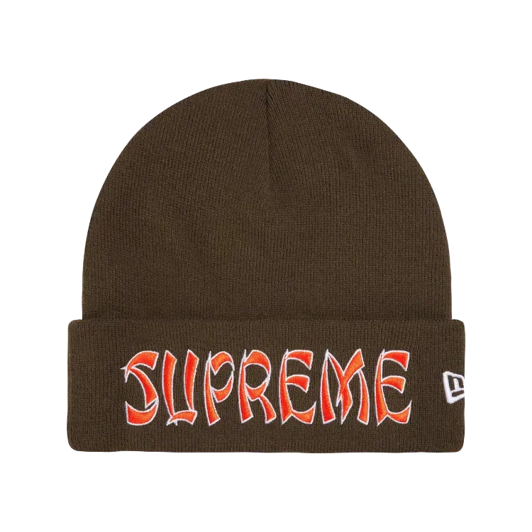 supreme S logo new era Brown 7 1/2 角 ツノ Supreme x New Era S