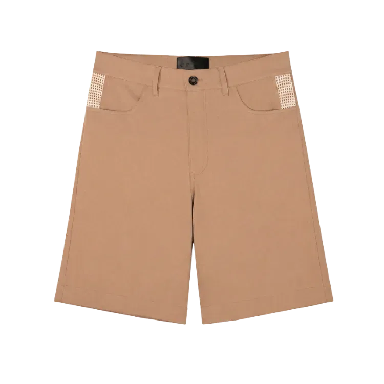Bermuda Cetti Crochê Bege