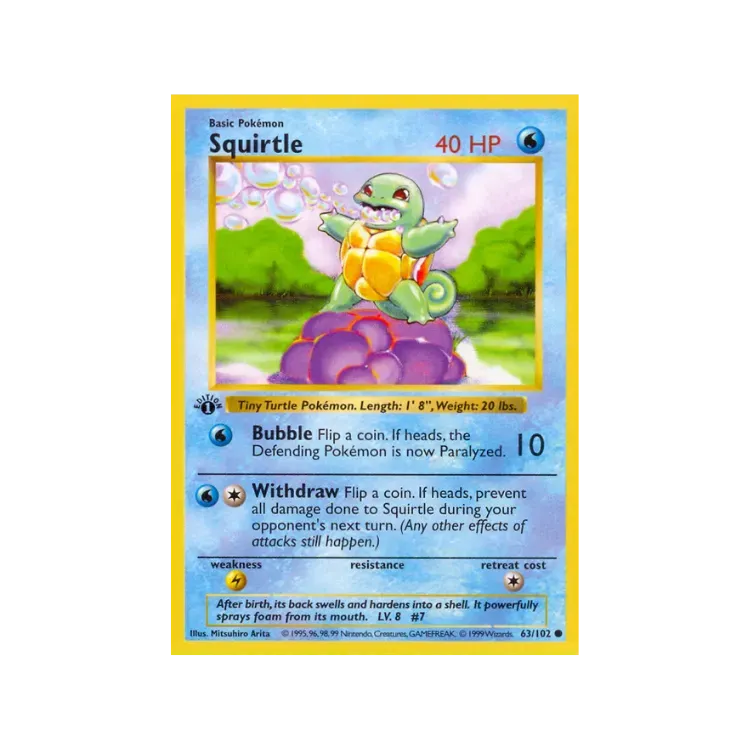 Squirtle (63/102) Base Set Pokémon TCG