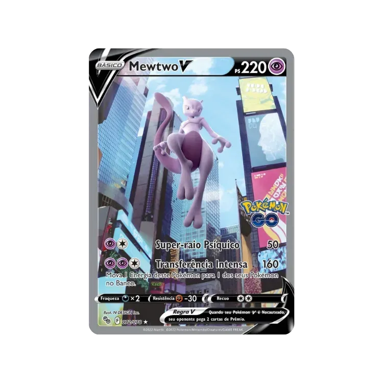 Mewtwo V (72/78) Pokémon GO Pokémon TCG