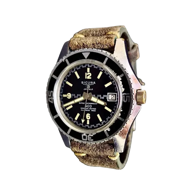 Relógio Sicura Submarine 400 Black 38mm