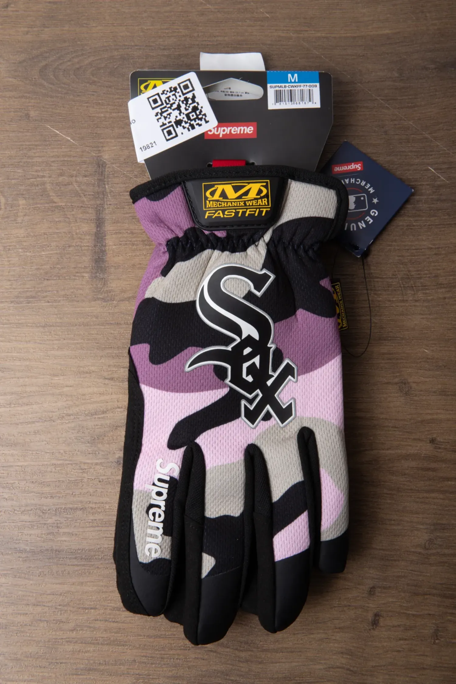 Mechanix x Supreme Luva Fatfit MLB Teams Pink Woodland Camo FW25-W17 — único, Novo