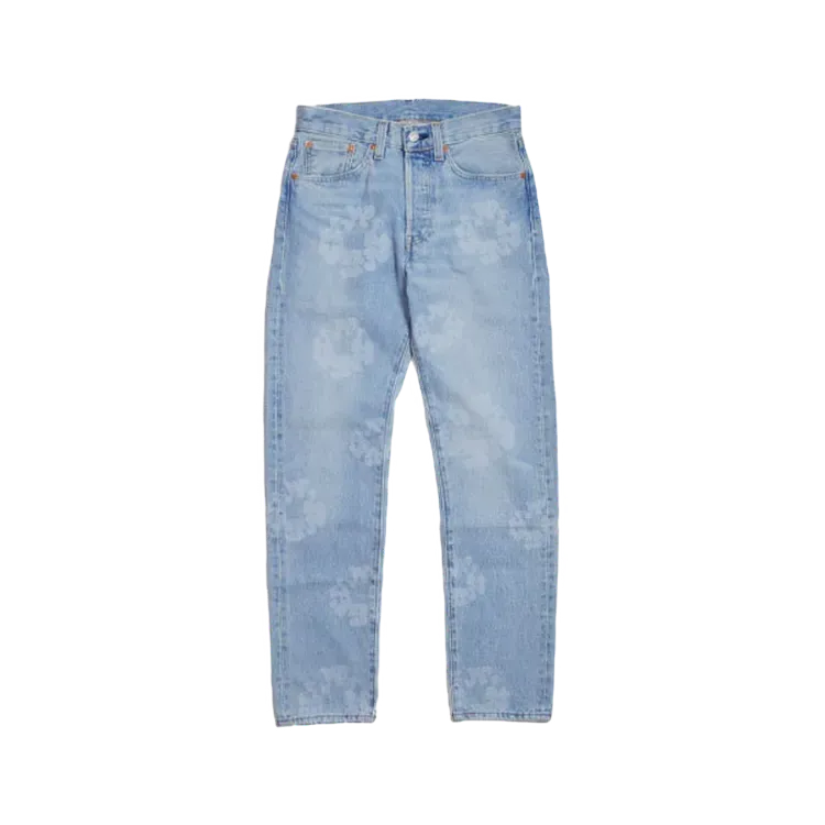 Levi's x Denim Tears Calça 501 Cotton Wreath Jeans Blue Wash