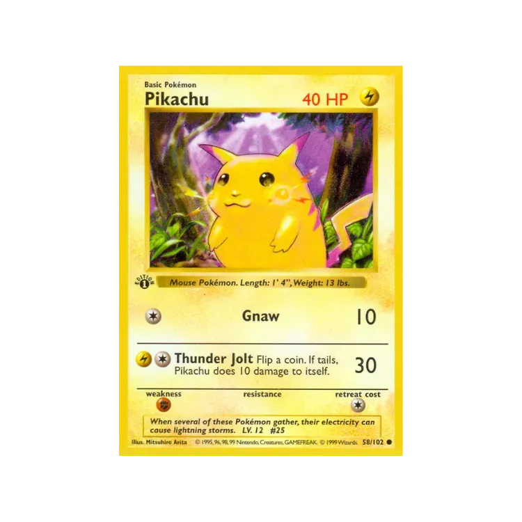 Pikachu (58/102) Base Set Pokémon TCG