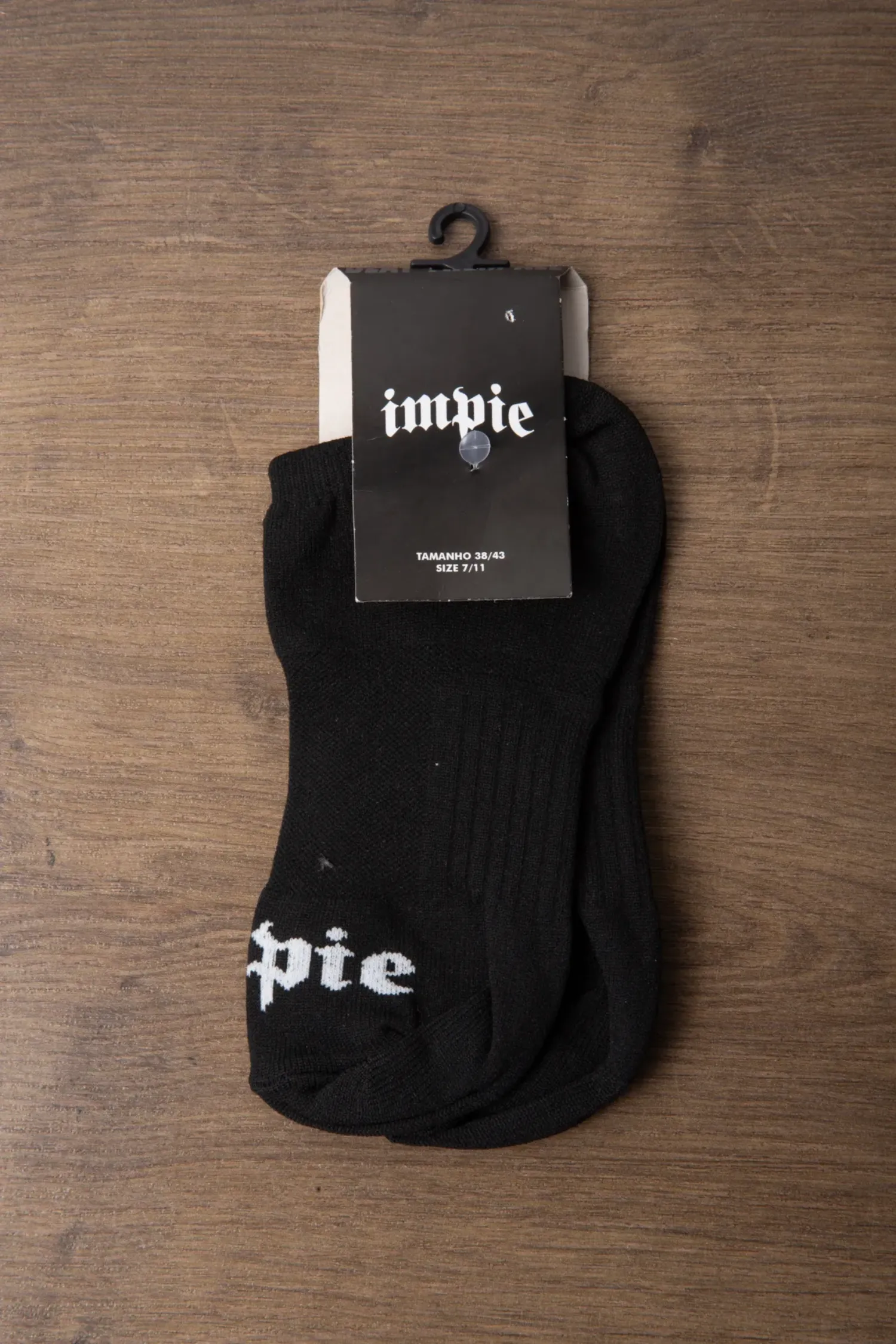 Meia Impie Socket Logo Black