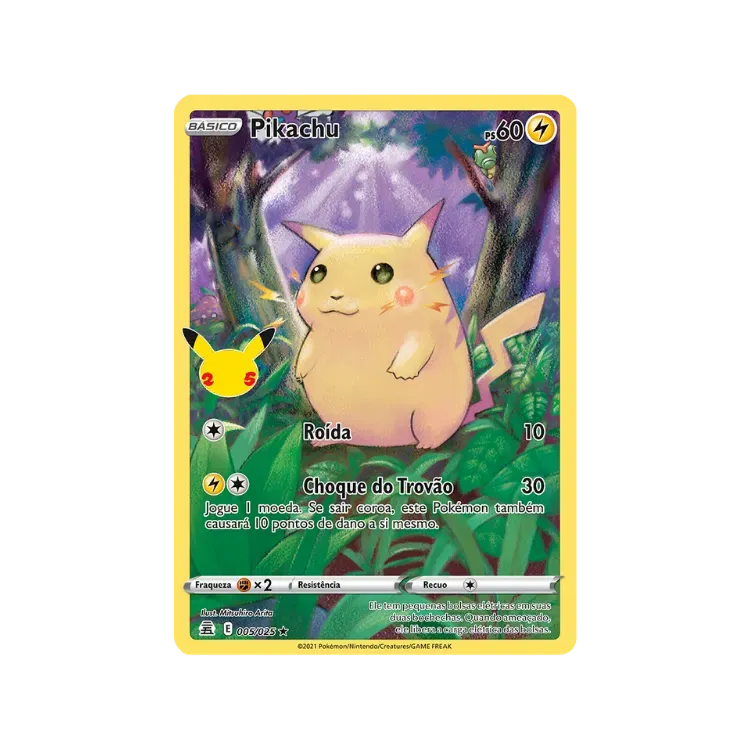 Pikachu (5/25) Celebrações Pokémon TCG