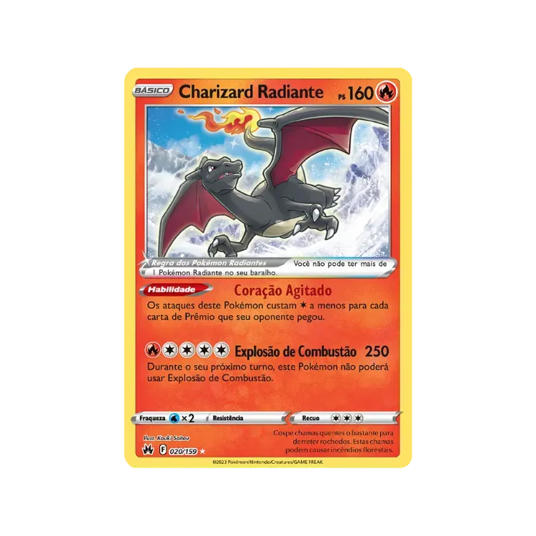 Charizard Radiante (20/159) Realeza Absoluta Pokémon TCG