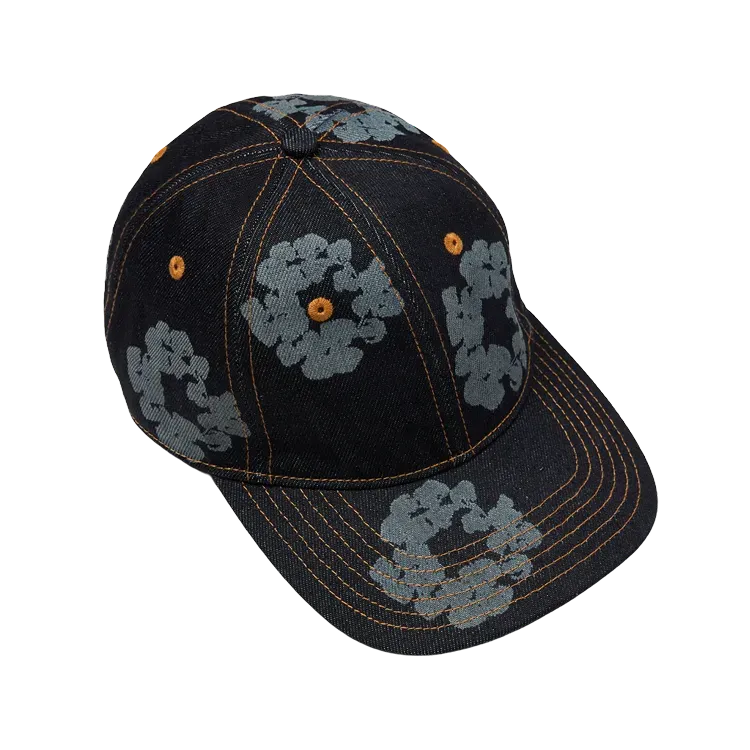 Boné Denim Tears Mono Cotton Wreath Raw Denim Washed Indigo
