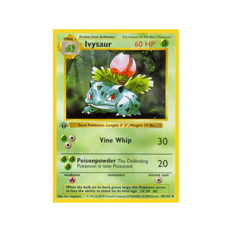 Ivysaur (30/102) Base Set Pokémon TCG