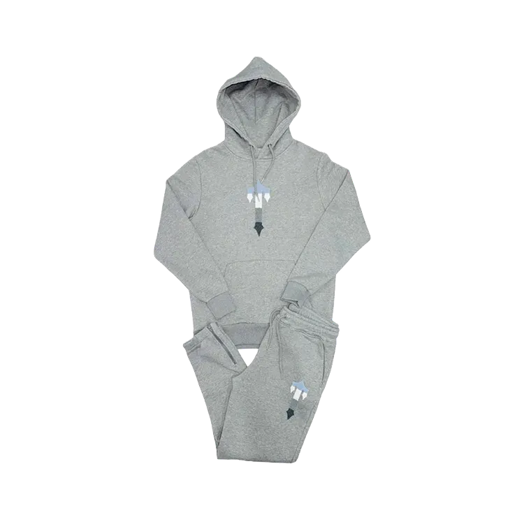 Conjunto Trapstar Irongate Chenille Tracksuit Grey Ice Blue