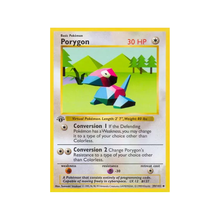 Porygon (39/102) Base Set Pokémon TCG