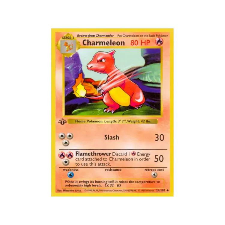 Charmeleon (24/102) Base Set Pokémon TCG