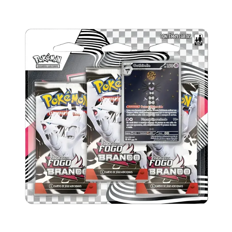 Blister Triplo EV10.5 Fogo Branco (Gothitelle) Pokémon TCG PT-BR