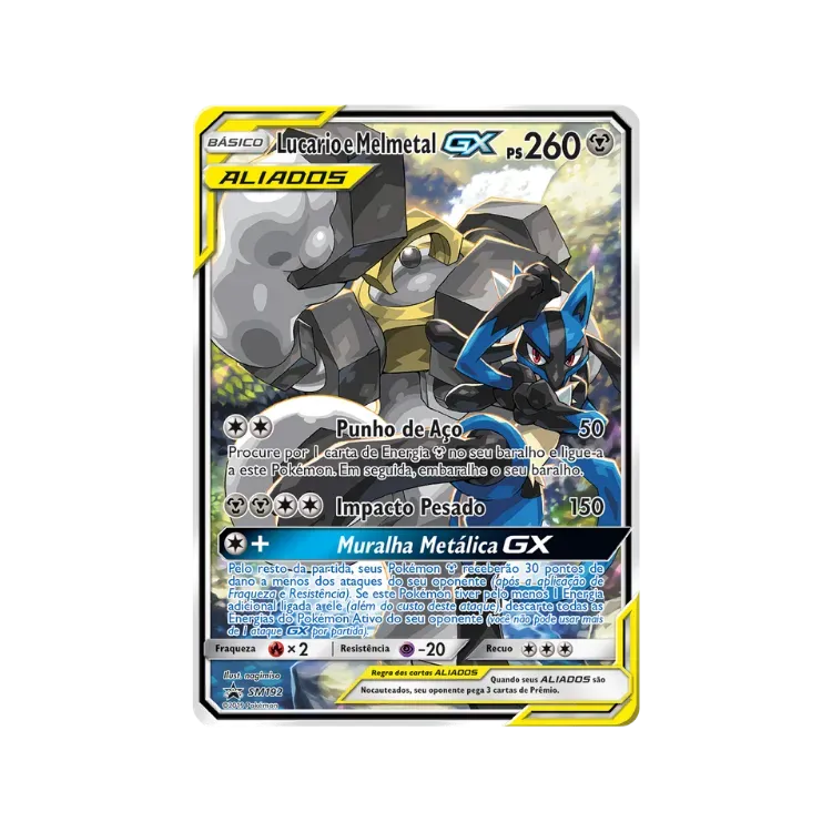 Lucario e Melmetal-GX (SM192) Sol e Lua Promos Pokémon TCG