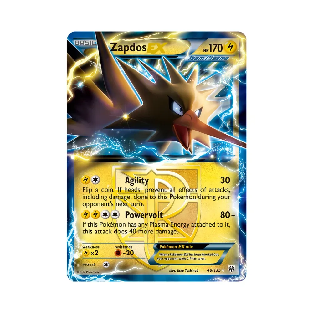 シャッフルウィザードカード EXP5 Zapdos-EX (48/135) Tempestade de Plasma Pokémon TCG - Droper