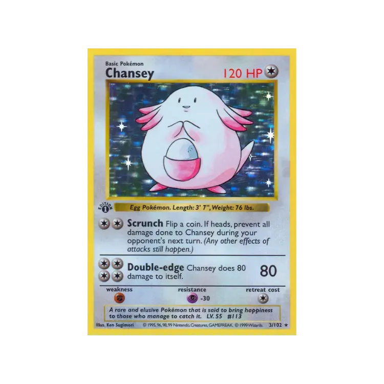Chansey (3/102) Base Set Pokémon TCG