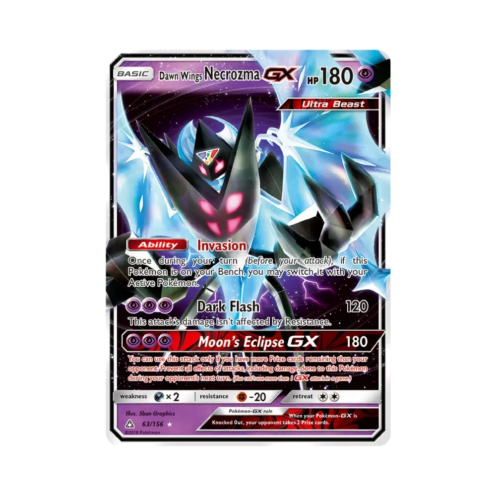 Necrozma Asas Alvorada-GX (63/156) Ultra Prisma Pokémon TCG - Droper