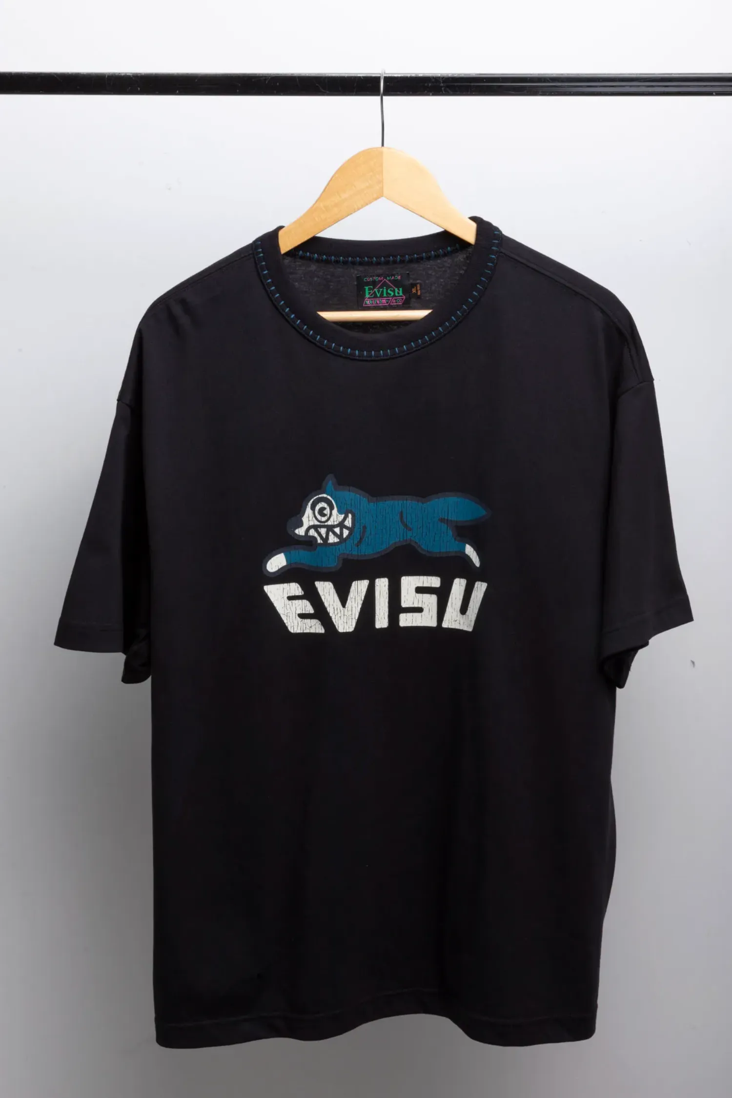 Icecream x Evisu Camiseta Logo Printed Black — XG, Novo