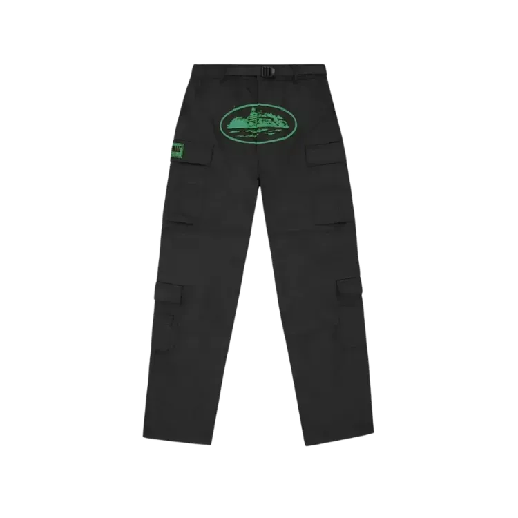 Calça Corteiz Cargo Mula Guerillaz Black Green