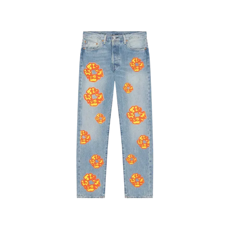 Offset x Denim Tears Calça 501 Jean Light Wash