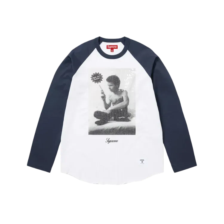 TOKYO 100 by Larry Clark 2枚set supreme Larry Clark x Supreme Camiseta Sequin Raglan L/S Top Navy FW26-W3