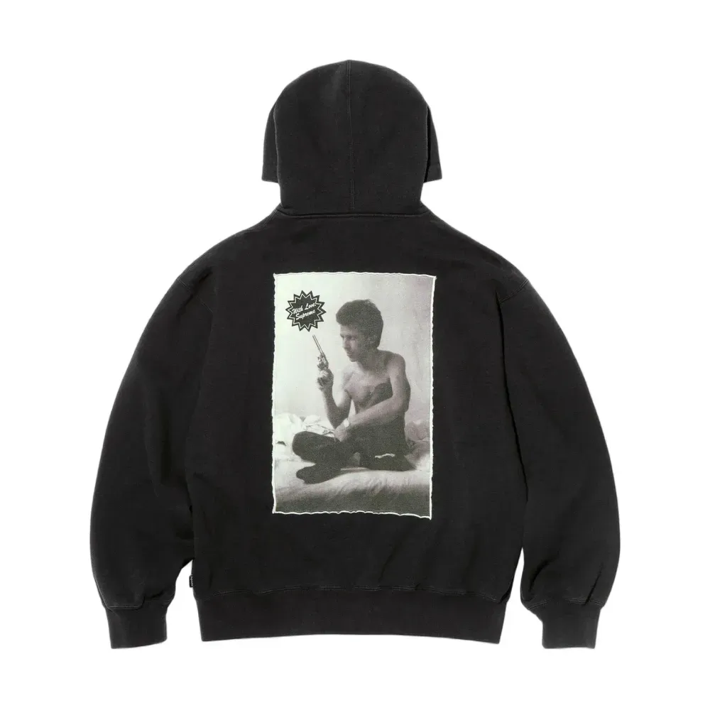 Larry Clark x Supreme Jaqueta Zip Up Hooded Black FW26-W3 - Droper