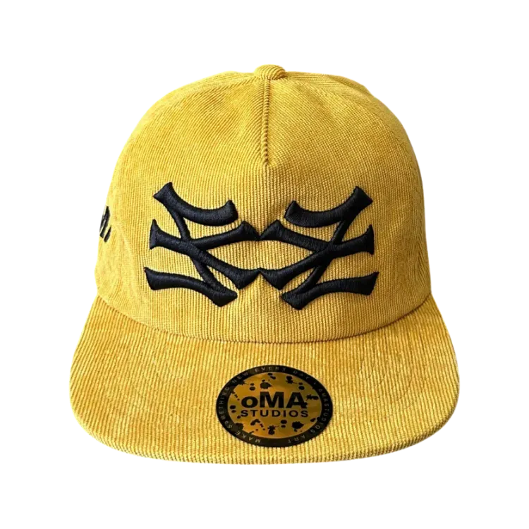 Boné oMA Studios Ny Ny Curved Brim White Black - Droper