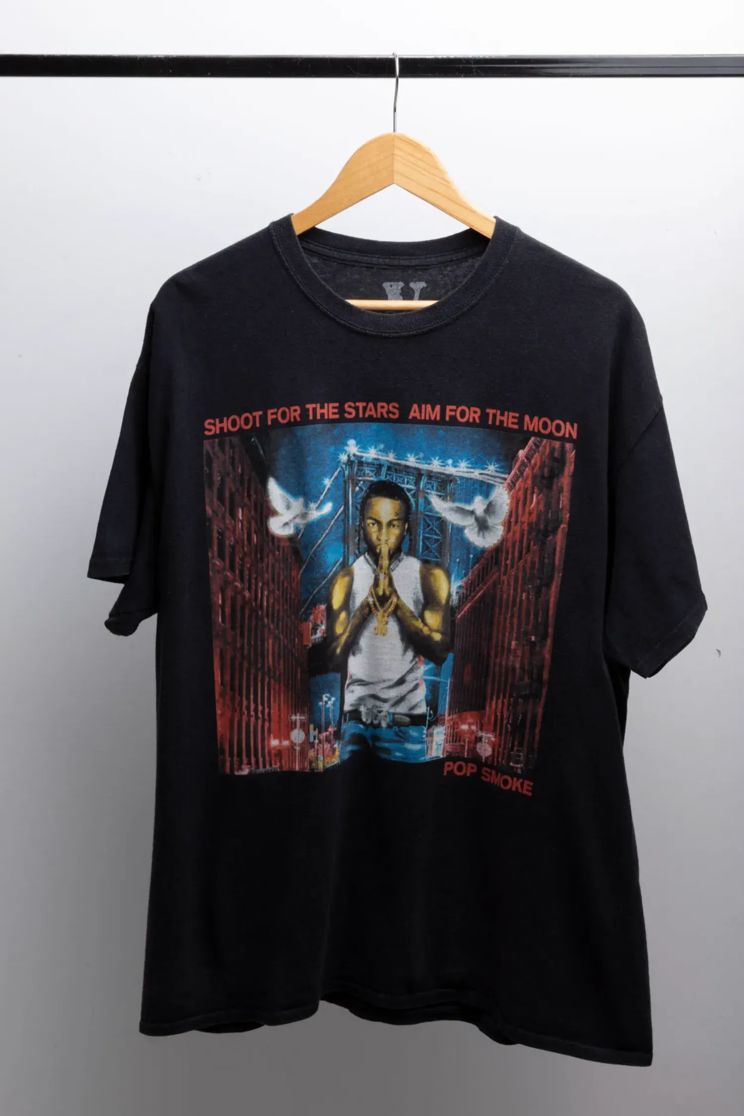 Camiseta Vlone Pop Smoke City Black