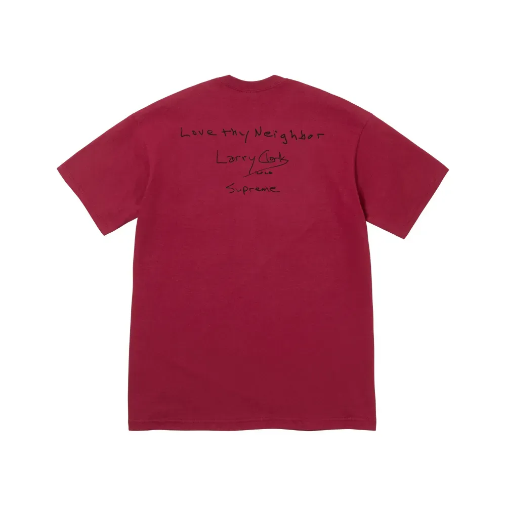Larry Clark × Supreme × Neighborhood Larry Clark x Supreme Camiseta Neighbor Red FW26-W3 - Droper