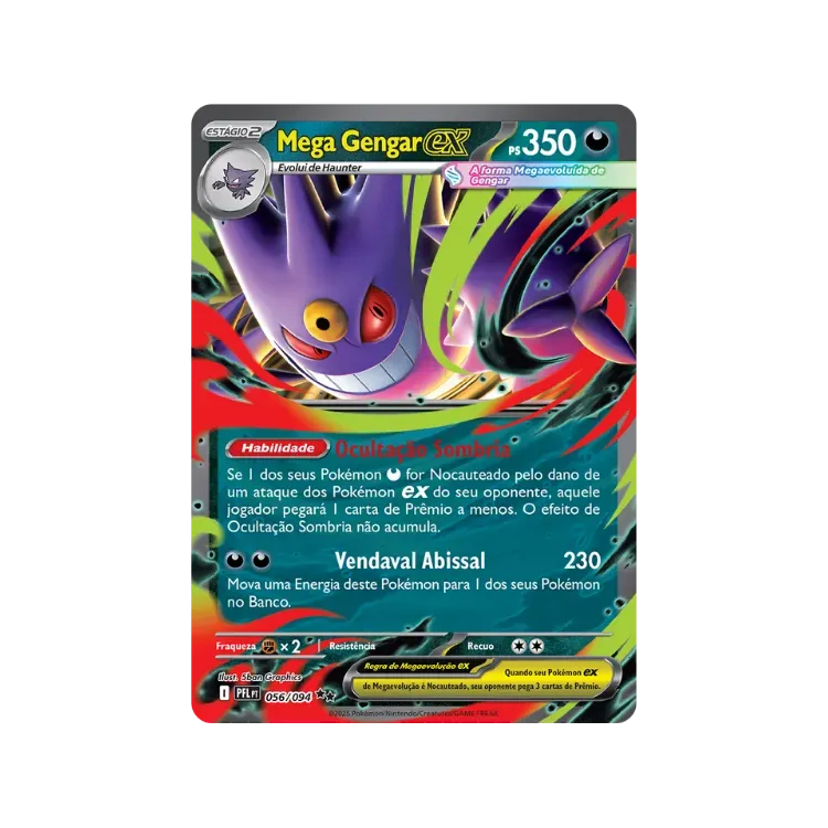 Mega Gengar ex (56/94) Fogo Fantasmagórico Pokémon TCG
