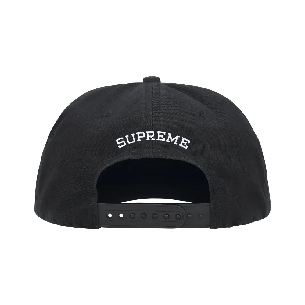 Josh Smith x Supreme Boné Painted 5-Panel Black FW26-W3 - Droper