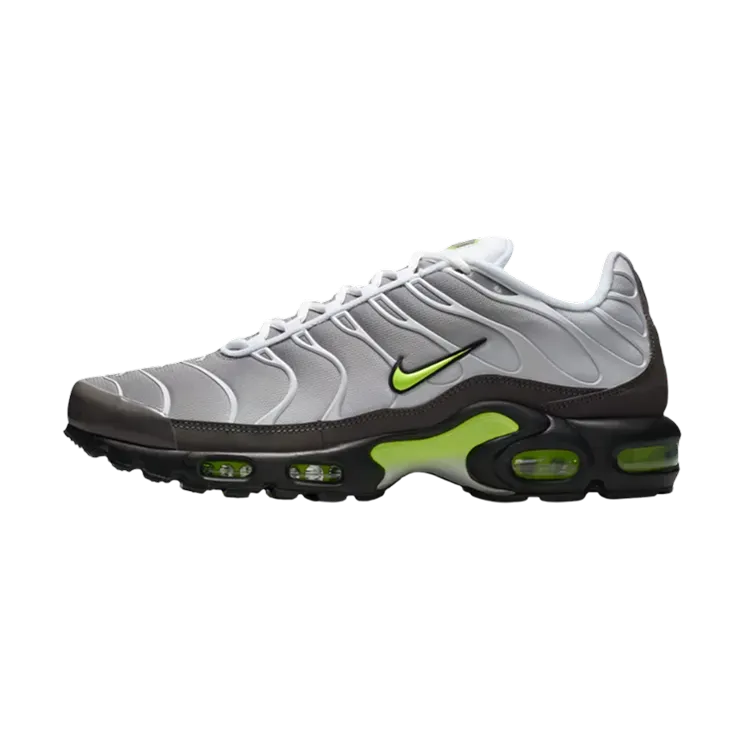 Nike Air Max Plus White Pearl Grey Black Neon Yellow
