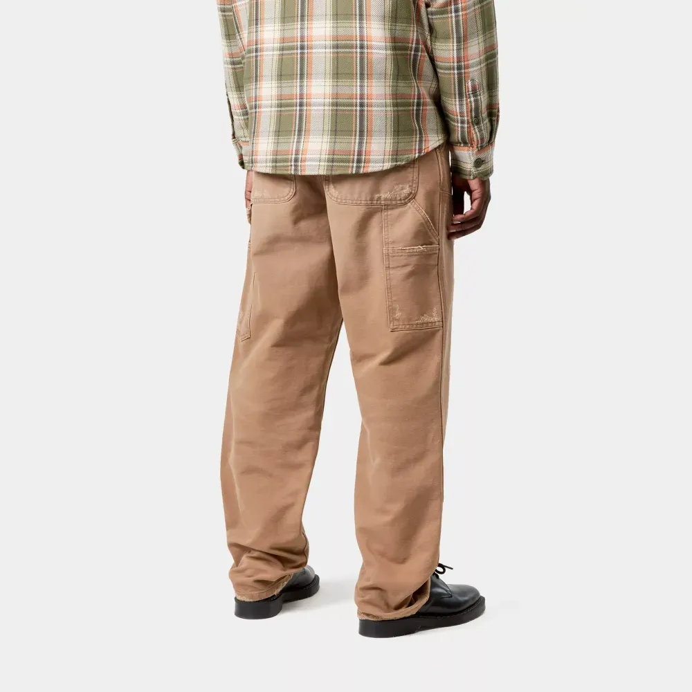 Calça Carhartt Double Knee Hamilton Brown Grind Wash foto 4