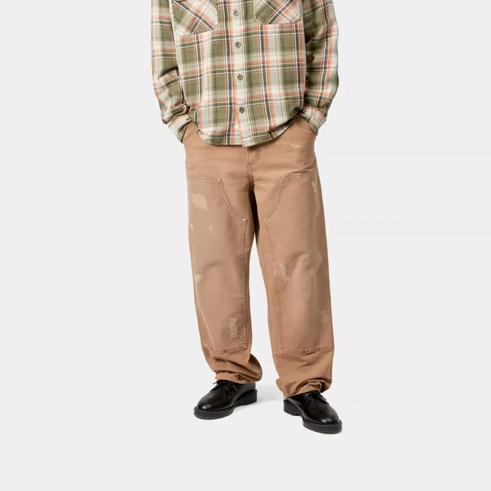 Calça Carhartt Double Knee Hamilton Brown Grind Wash foto 2