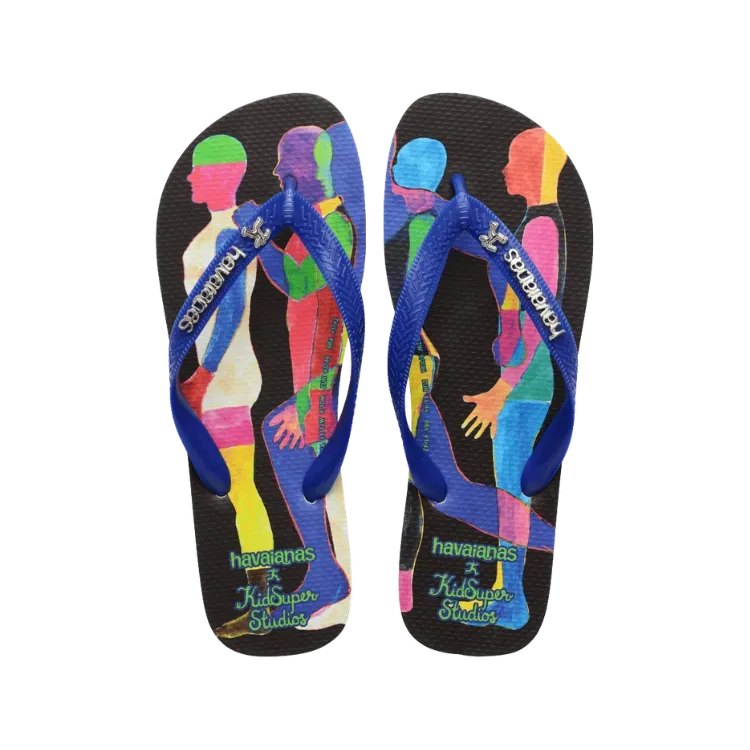 KidSuper x Havaianas Chinelo Top Runner Marine Blue