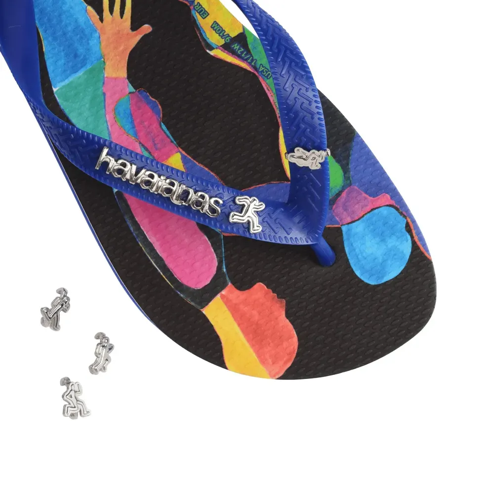 KidSuper x Havaianas Chinelo Top Runner Marine Blue foto 4