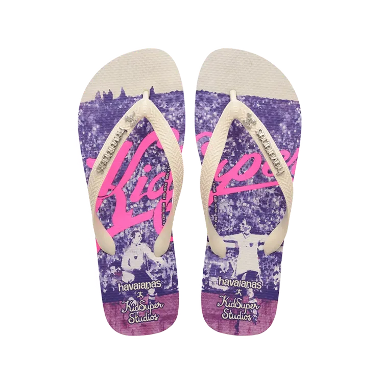 KidSuper x Havaianas Chinelo Top Futebol White