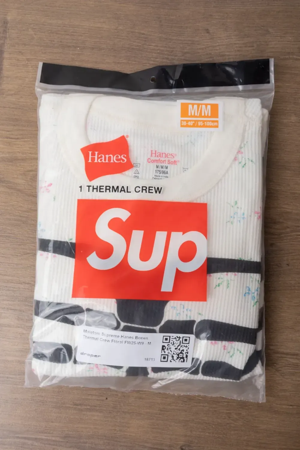 Moletom Supreme Hanes Bones Thermal Crew Floral FW25-W9