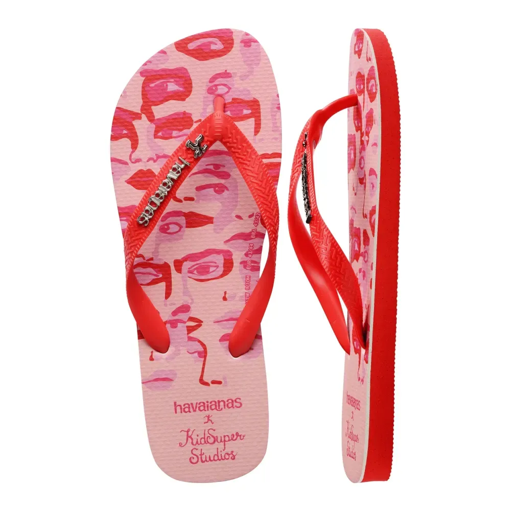 KidSuper x Havaianas Chinelo Top Camo Pink foto 2