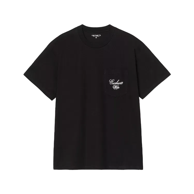 Camiseta Carhartt S/S Longhand Pocket Black White